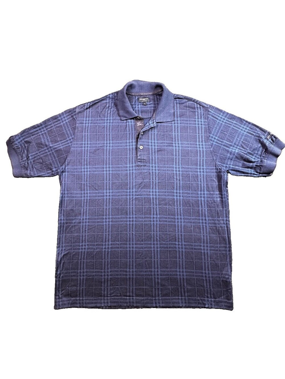 Men’s BLUE Burberry Golf Polo Shirt Size XL Preppy